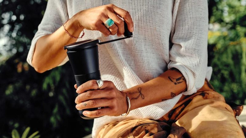 The Miir Coffee Hand Grinder is a compact, stainless-steel travel grinder with six grind settings and a durable design for perfect coffee anywhere.