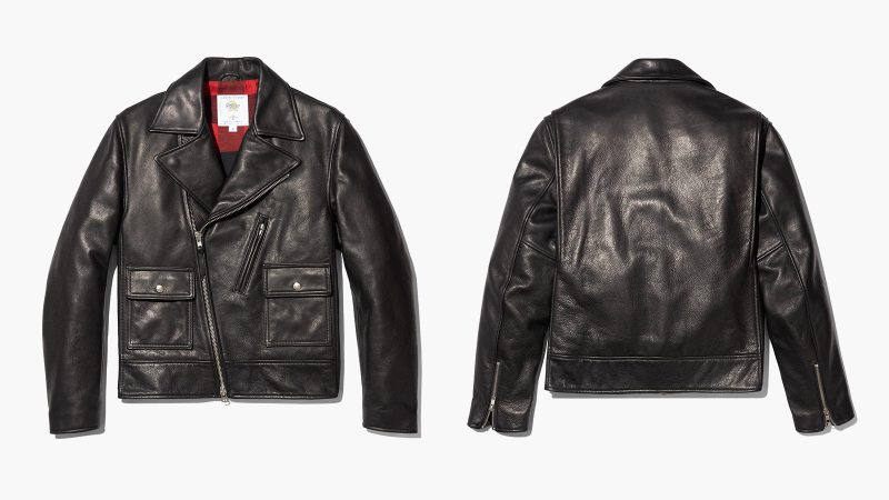 The Noah Leather Cruiser Jacket showcases its premium leather texture and rugged detailing.