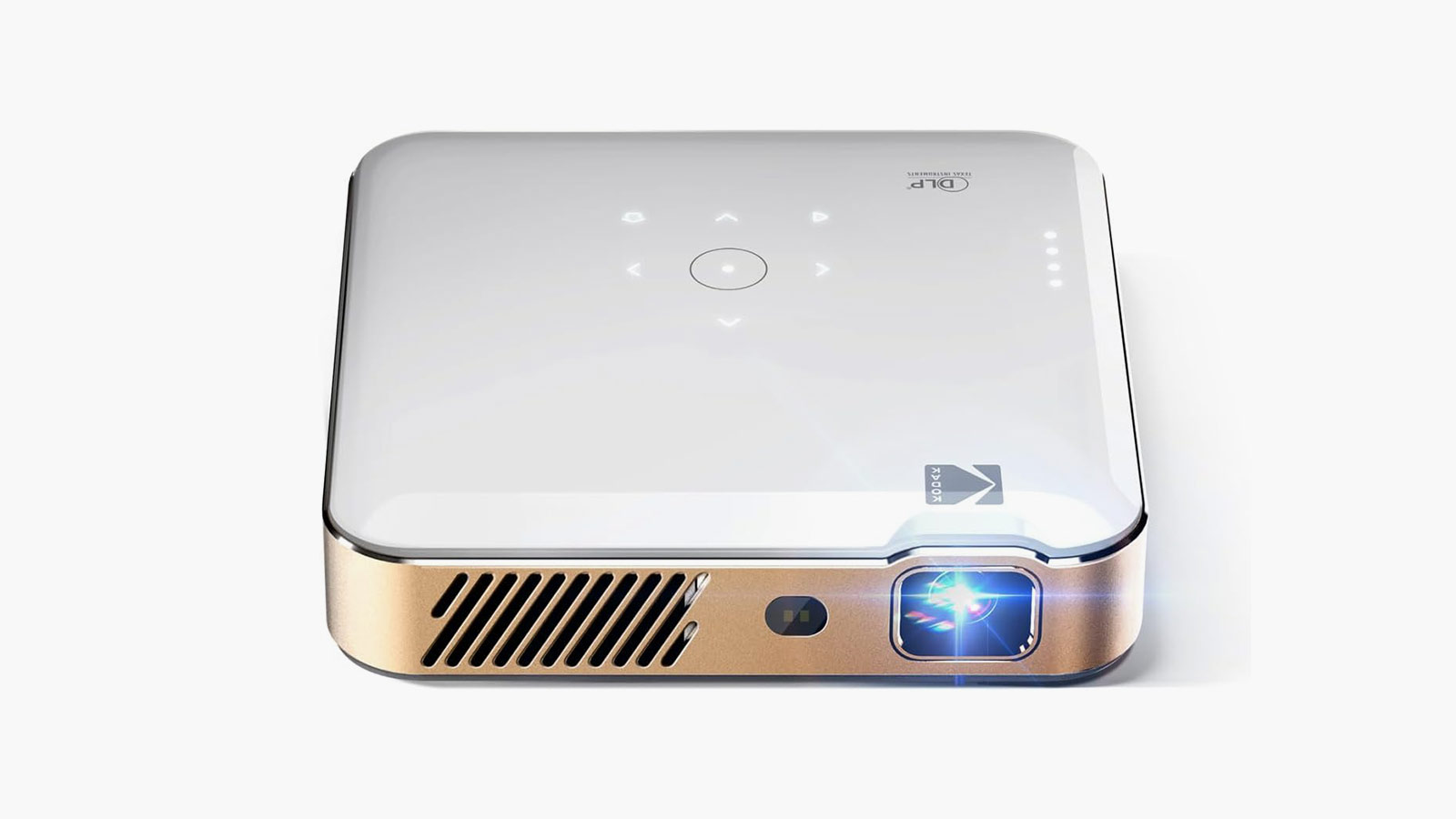 Kodak Luma 500, a compact smart 4K mini projector designed for travel-friendly home entertainment.