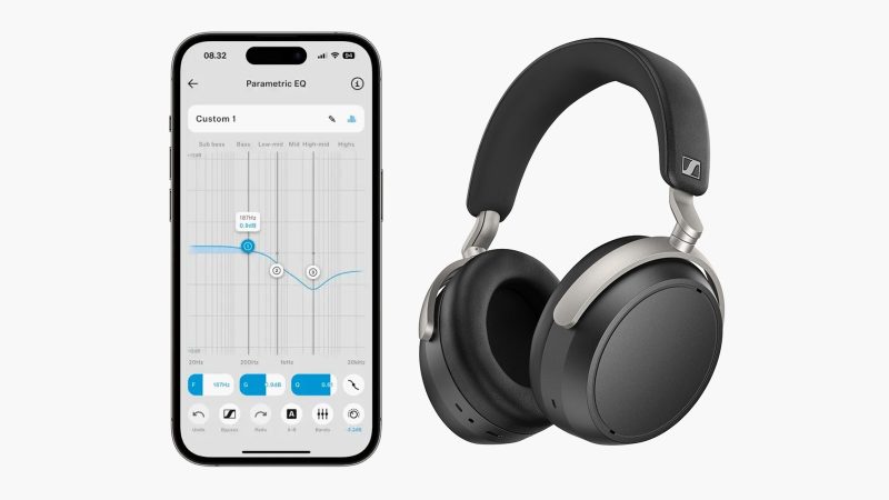 The Sennheiser HDB 630 Hi-Res headphones showcase their sleek, modern design and premium build quality.