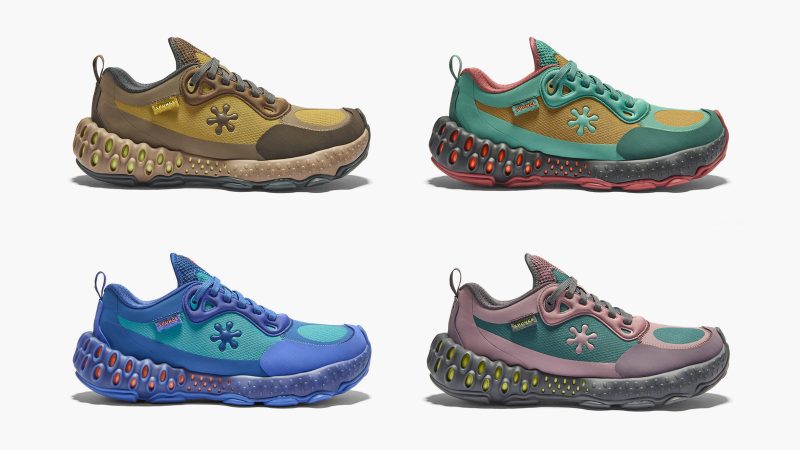 The SPUNGE Osmosis sneaker by Salehe Bembury arrives in four colorways showcasing the signature fingerprint outsole and futuristic design.
