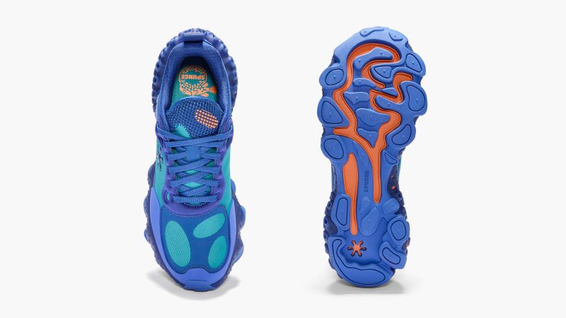 The SPUNGE Osmosis sneaker by Salehe Bembury arrives in four colorways showcasing the signature fingerprint outsole and futuristic design.