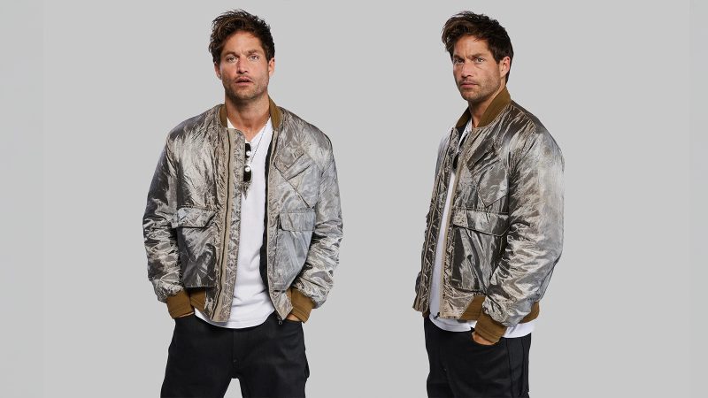 The Vollebak Electromagnetic Shielding Bomber is constructed with NASA-grade silver fabric that blocks electromagnetic waves.