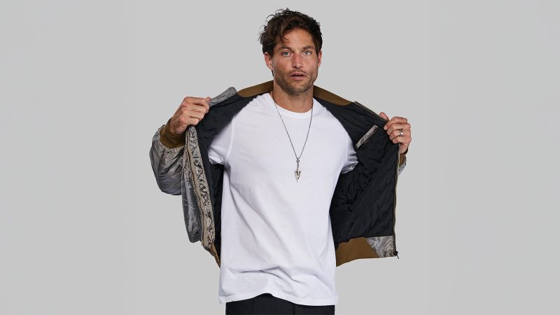 The Vollebak Electromagnetic Shielding Bomber is constructed with NASA-grade silver fabric that blocks electromagnetic waves.