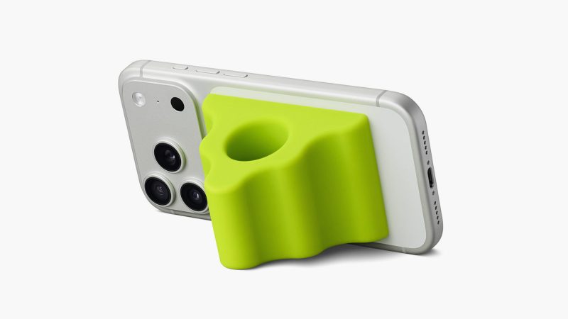 The Apple Hikawa Phone Grip & Stand is a slim MagSafe metal phone grip and kickstand with a minimalist Apple-inspired design for secure hold and hands-free viewing.