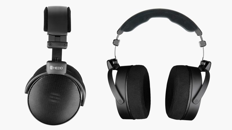 The HEDD Audio HEDDphone D1 flagship headphones feature angular industrial design, full-range AMT drivers, and premium headband construction.