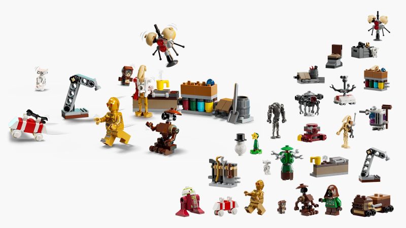 LEGO Star Wars 2025 Advent Calendar features mini builds, characters, and holiday-themed collectibles.