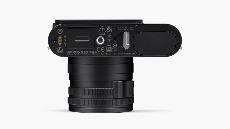 Leica Q3 Monochrom full-frame black-and-white digital camera with 60MP sensor, Summilux 28mm f/1.7 lens, tilting screen, and matte black finish.