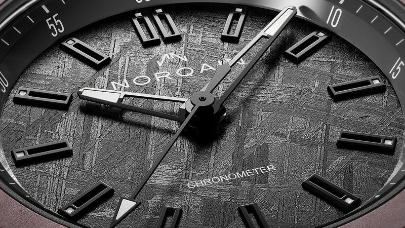 Norqain’s Wild ONE 42mm Meteorite Special Edition watch with genuine meteorite dial, NORTEQ carbon case, titanium core, and COSC-certified movement.