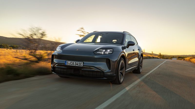 The 2026 Porsche Cayenne Turbo Electric SUV with 1,139 horsepower, aerodynamic design, structural battery pack, and next-generation Porsche EV performance.