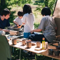 Snow Peak Iron Grill Camp Kitchen & Table Set