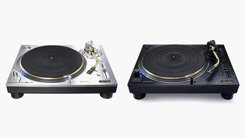 The Technics Limited Edition SL-1200/1210G Master Edition turntable features a premium metallic finish, precision controls, and a high-end tonearm design.
