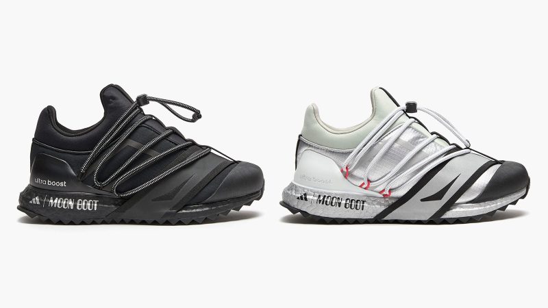 adidas x Moon Boot Collection featuring modern winter boots with bold alpine styling, technical materials, and streetwear-inspired design.