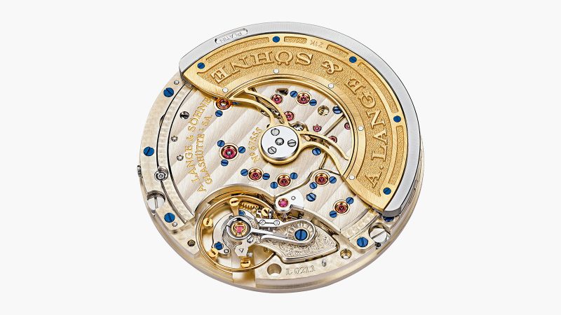 A. Lange & Söhne LANGE 1 DAYMATIC Honeygold limited edition watch featuring a Honeygold case, brown dial, retrograde day display, and caliber L021.1 movement.