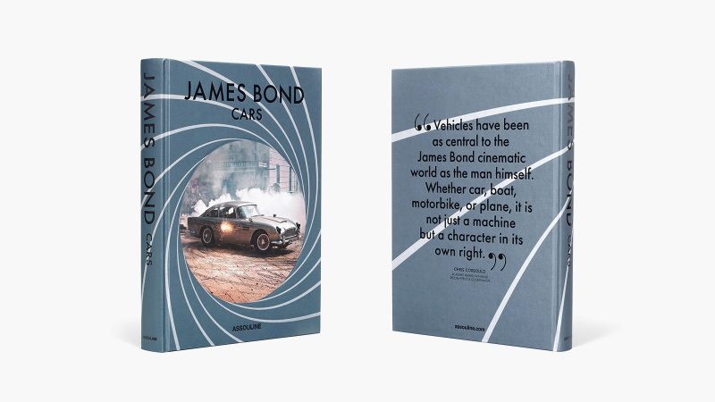Assouline’s James Bond Cars luxury coffee-table book features iconic 007 vehicles, Aston Martin classics, photography, and cinematic automotive history.