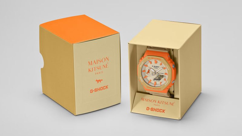 The G-SHOCK 2100 Series GA-2110MK-5A CasiOak watch features shock-resistant construction, an octagonal bezel, and a modern minimalist design.