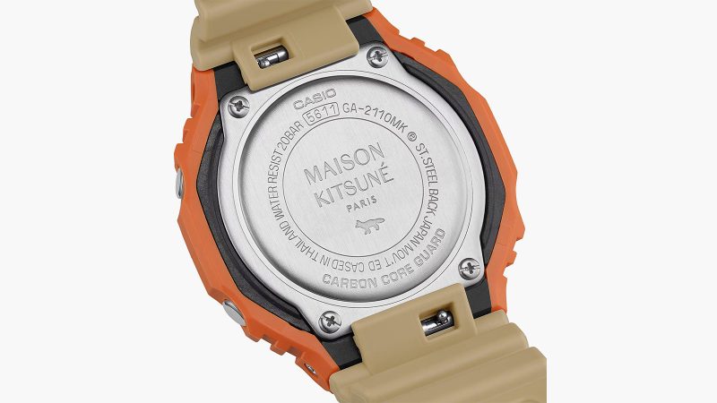 The G-SHOCK 2100 Series GA-2110MK-5A CasiOak watch features shock-resistant construction, an octagonal bezel, and a modern minimalist design.