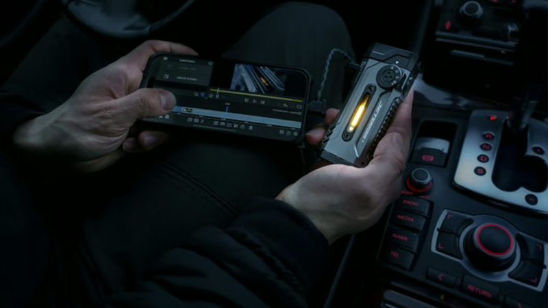 The JETBEAM E28 tactical EDC flashlight in black aero-grade aluminum with a stainless steel pocket clip and high-intensity Luminus LED lens.