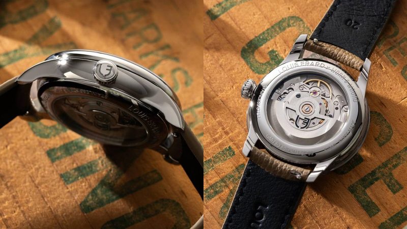 The Louis Erard x Worn & Wound Le Régulateur watch features a layered blue regulator dial, a polished steel case, Swiss automatic movement, and is a limited edition.