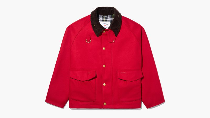 The NOAH x Barbour collection features modern waxed jackets and heritage outerwear, blending British craftsmanship with contemporary streetwear style.