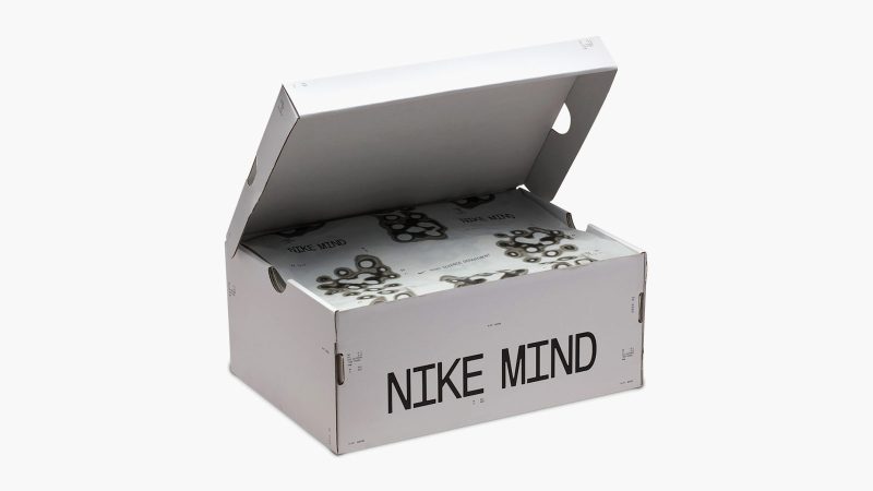 The Nike Mind 002 futuristic running shoe features an ergonomic, sculpted sole, a minimalist upper, and a performance design inspired by mindfulness and biomechanics.