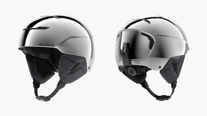 The Ruroc Chrome Snow Helmet features a reflective chrome finish, advanced snow-sports protection, an aerodynamic design, and high-performance ventilation.