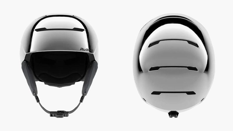 The Ruroc Chrome Snow Helmet features a reflective chrome finish, advanced snow-sports protection, an aerodynamic design, and high-performance ventilation.