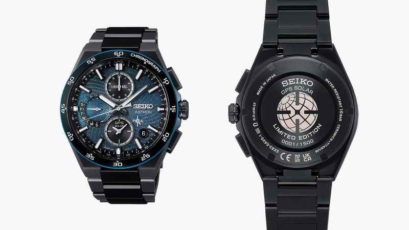 The Seiko Astron GPS Solar Limited Edition watches SSH187J1 and SSJ039J1 feature titanium cases, ceramic bezels, and deep blue sunray dials.