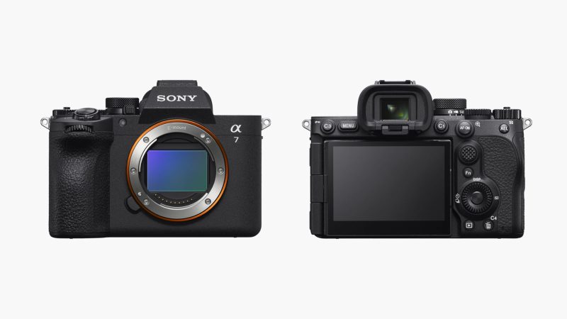 The Sony Alpha 7 V full-frame mirrorless camera with a 33MP partially stacked Exmor RS sensor, AI autofocus, BIONZ XR2 processor, 7K oversampled 4K video, and advanced tracking.