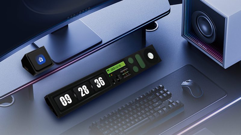 The UltraBar X modular desktop smart hub features expandable modules, cable management, multi-device charging, and a premium, minimalist workspace design.