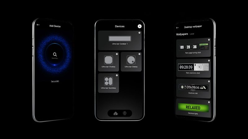 The UltraBar X modular desktop smart hub features expandable modules, cable management, multi-device charging, and a premium, minimalist workspace design.