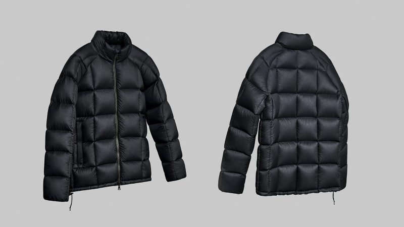 The Vollebak Eiderdown Puffer jacket with 100% Icelandic eiderdown insulation, ultra-lightweight 7D shell, windproof and water-repellent extreme cold outerwear.