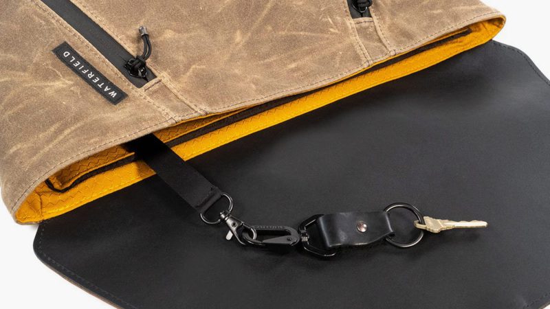 WaterField’s Staad Attaché laptop messenger brief with full-grain leather flap, ballistic nylon body, padded laptop compartment, and handcrafted San Francisco design.