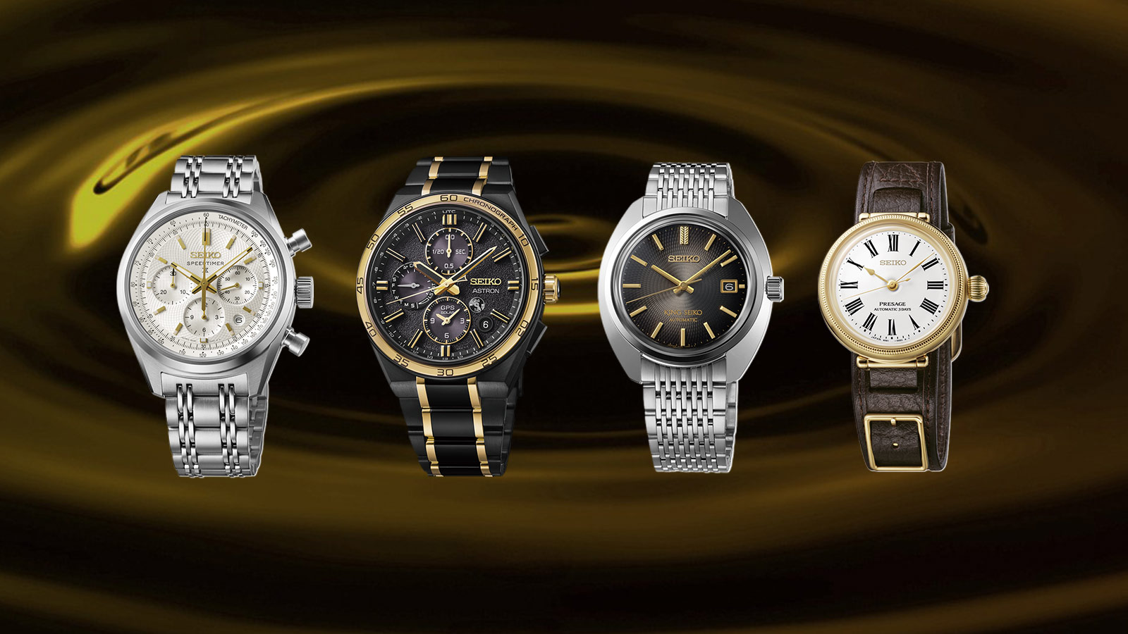Seiko Celebrates 145 Years with Four Gold‑Accented Timepieces