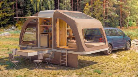 Wingcube Camper Concept Transforms Into a Two‑Bedroom Tent