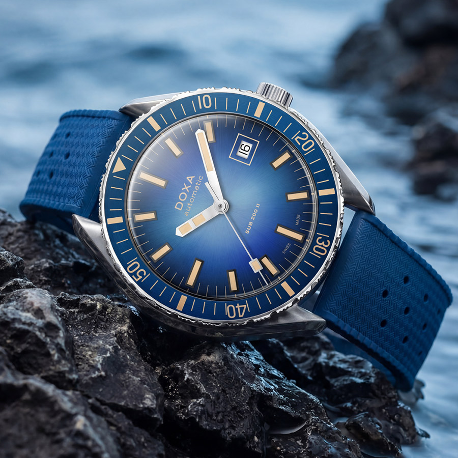 Doxa’s Sub 200 II Enlarges the Classic Dive Watch with a Fumé Dial