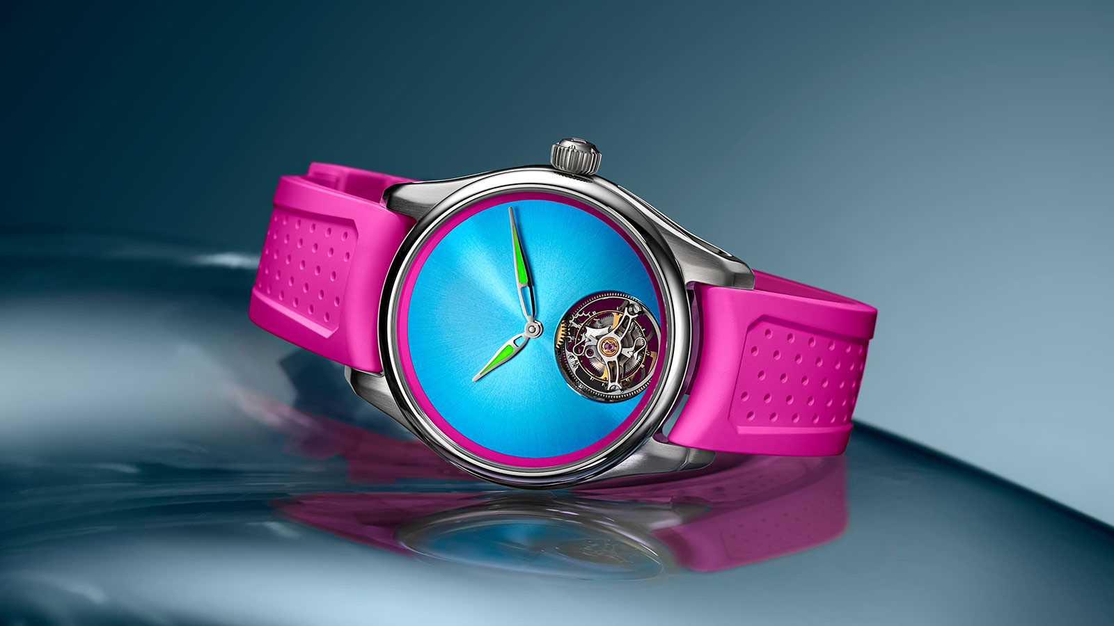 H. Moser & Cie. Pioneer Tourbillon Miami Adds Tropical Flair to Haute Horology
