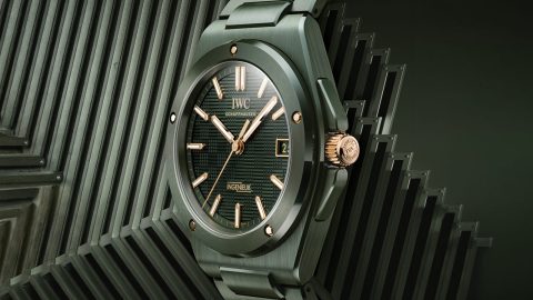 IWC’s Ingenieur Automatic 42 Arrives in Dark Olive Ceramic with Gold Accents