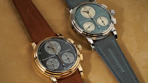 Rexhep Rexhepi Unveils a Slim Flyback Chronograph with Jumping Minutes and Grand Feu Enamel