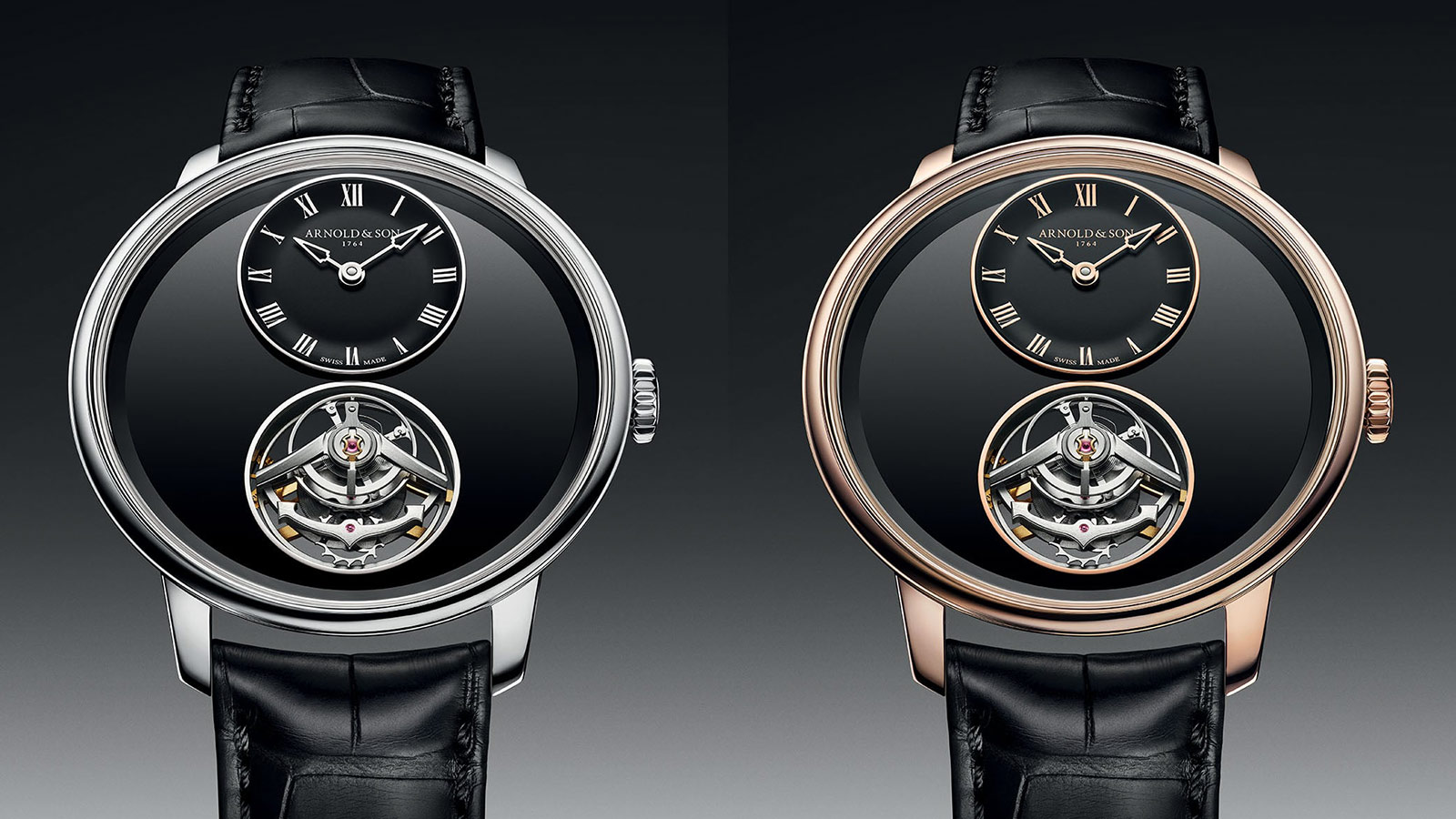 Arnold & Son Ultrathin Tourbillon Onyx Edition Embraces Dark Elegance