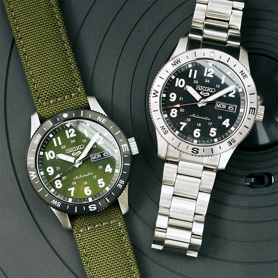 Seiko Adds Compass Bezel to 5 Sports Field Series
