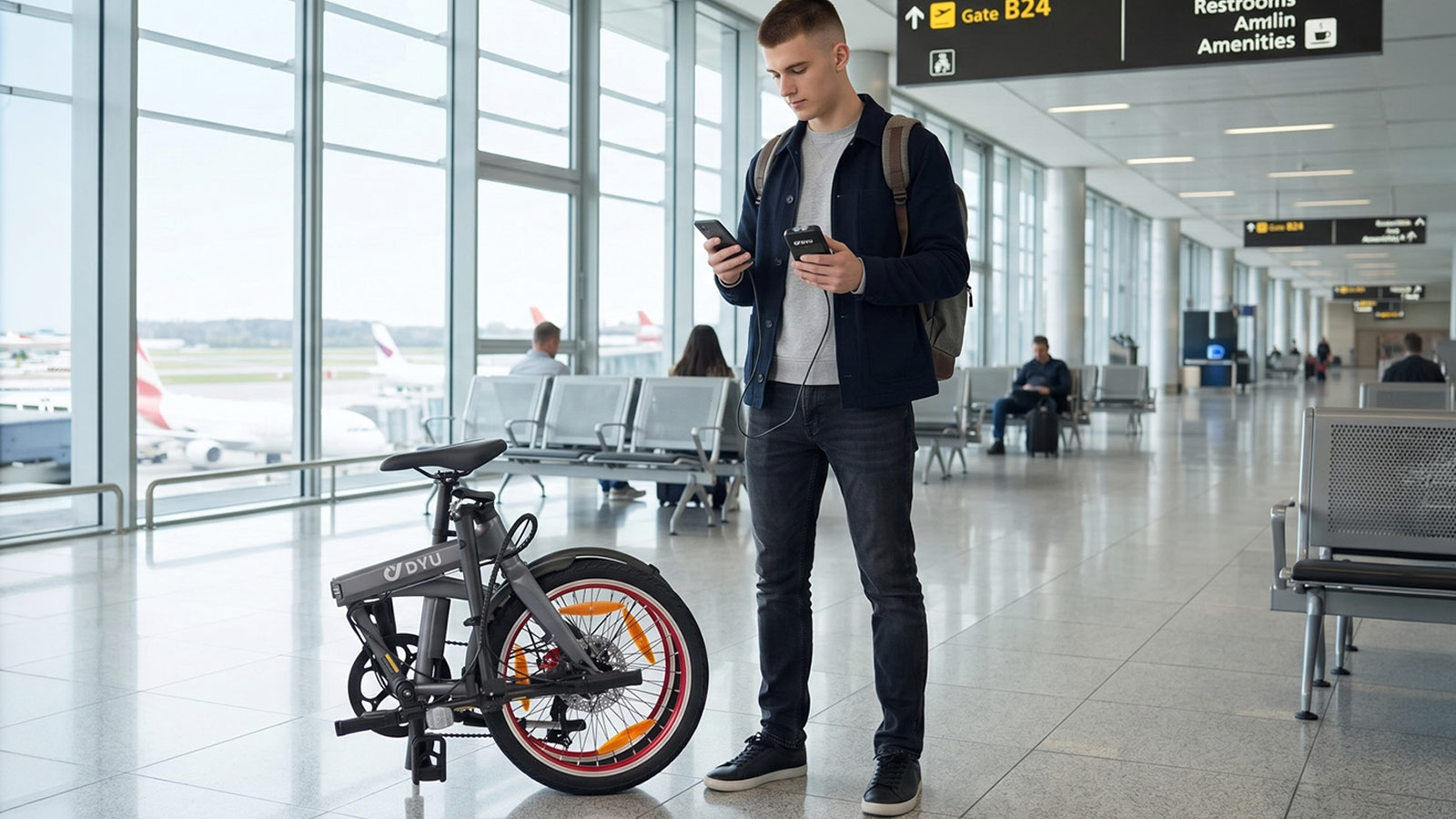 DYU SP1 Hides a Power Bank in a Folding E-Bike