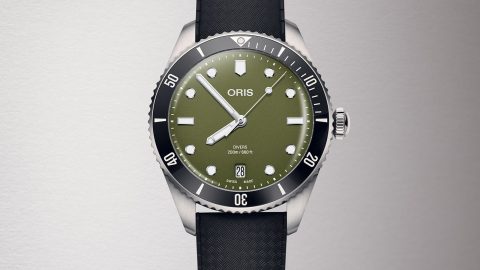 Oris Divers Date Debuts in a Fresh Olive Green