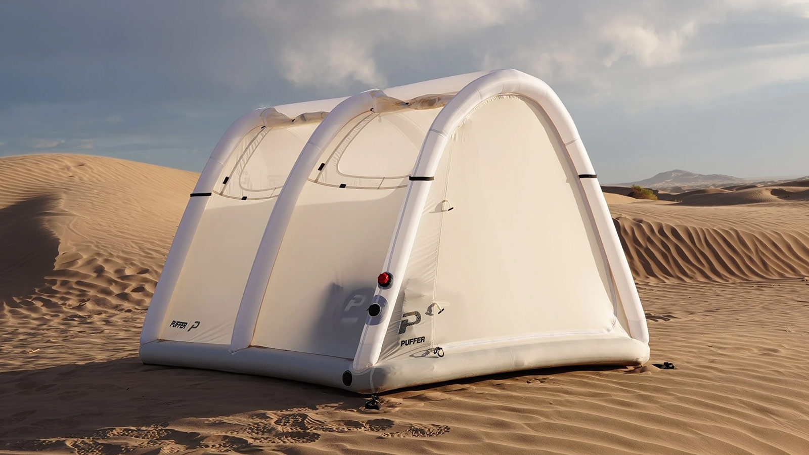 Puffer Inflates Shelter and Mattress in Two Minutes